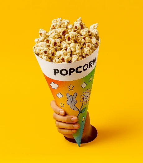 Custom Paper Cones for Popcorn