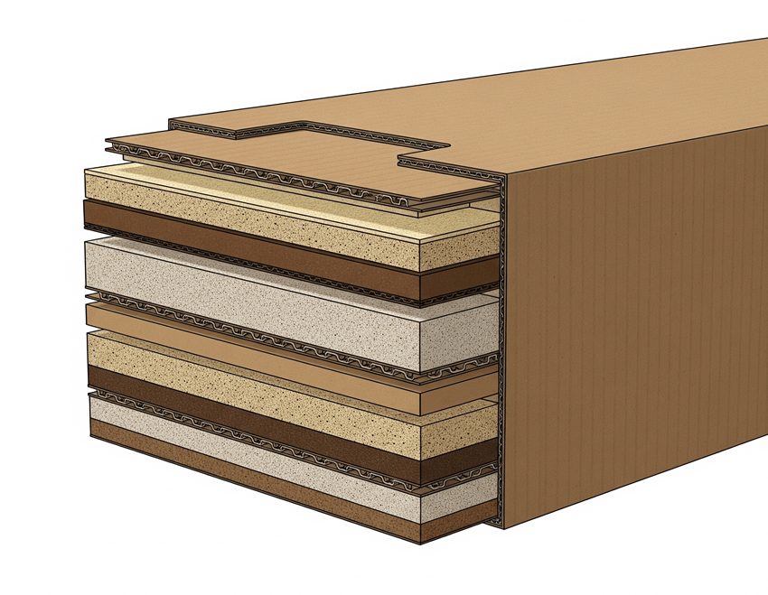 rigid board packaging material
