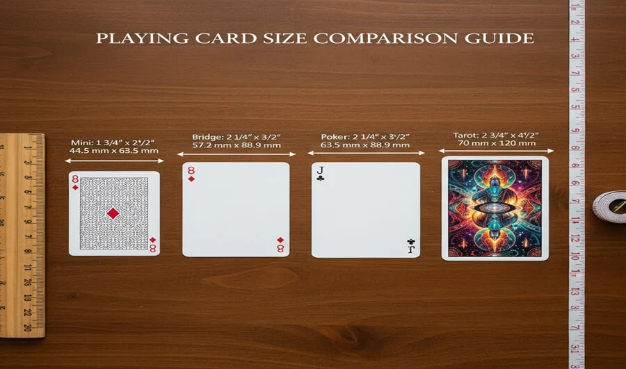 comparison playing card size