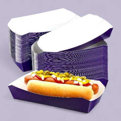 Disposable-Hot-Dog Paper-Trays
